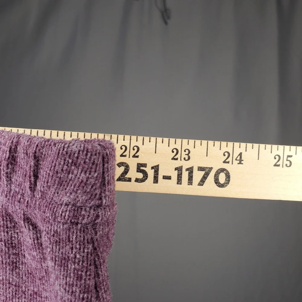 Coldwater Creek Womens 1X Purple Heather Knit Skirt Cardigan Top Set Midi H13534